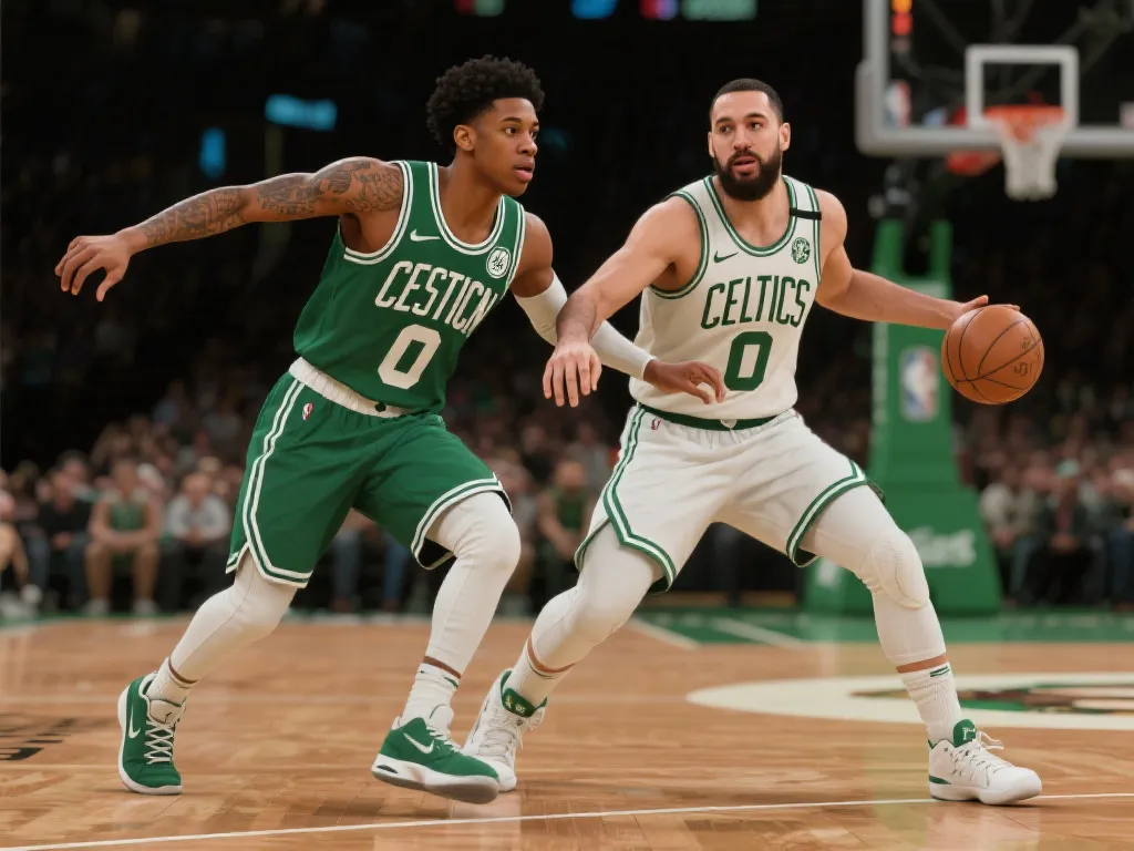 Simons与Niang在凯尔特人队NBA比赛中的精彩瞬间